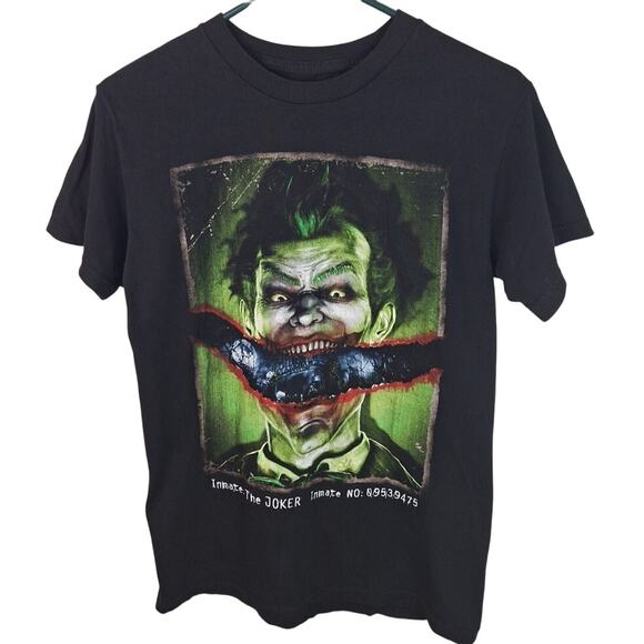 Batman Arkam Asylum Joker Inmate DC Comic Black T-Shirt Size Small Reprint - Picture 1 of 5